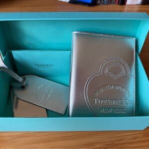 Tiffany & Co. Silver Luggage Tag and Card / Passport Holder Set